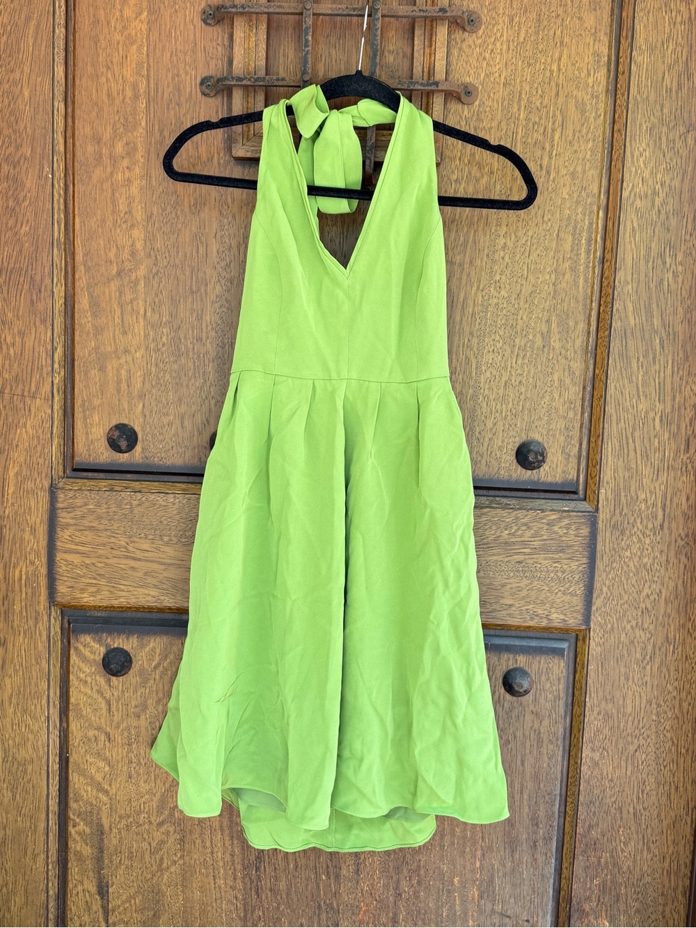 J. Crew Bright Green Silk Dress